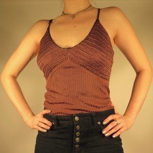 Shiny Rust/Copper Vintage Knit The Limited Tank